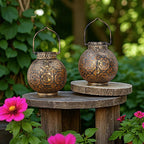 Set of 2 Moroccan Style Metal Table Lamp