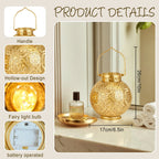 Set of 2 Moroccan Style Metal Table Lamp