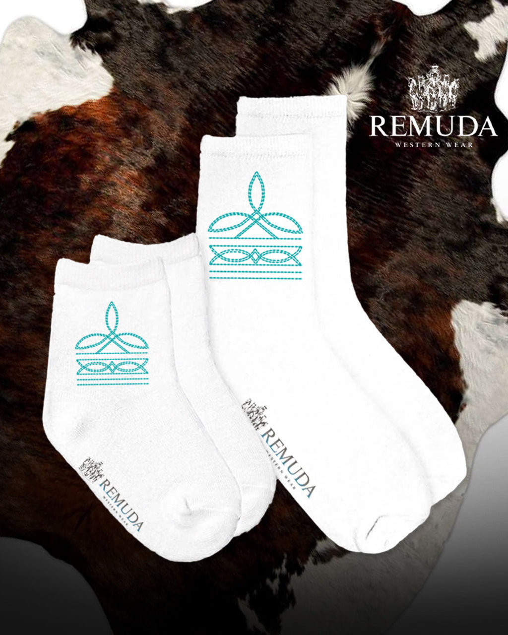 Boot Stitch Adult Unisex Western Crew Socks