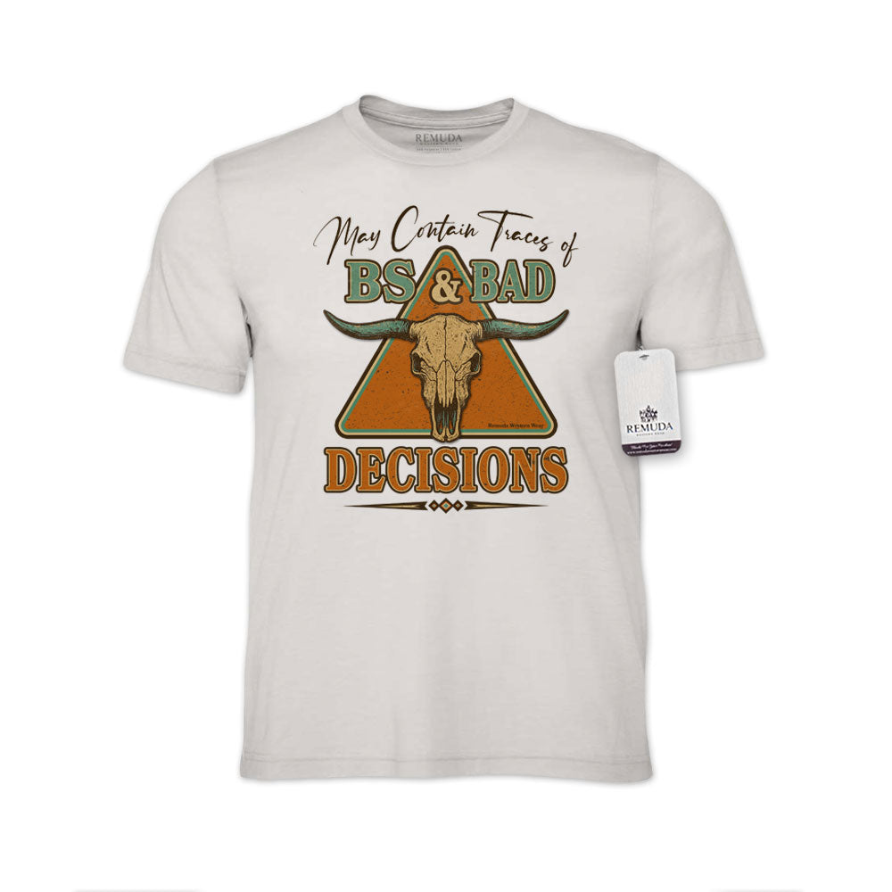 BS & Bad Decisions - Adult Unisex Western Tee T-Shirt