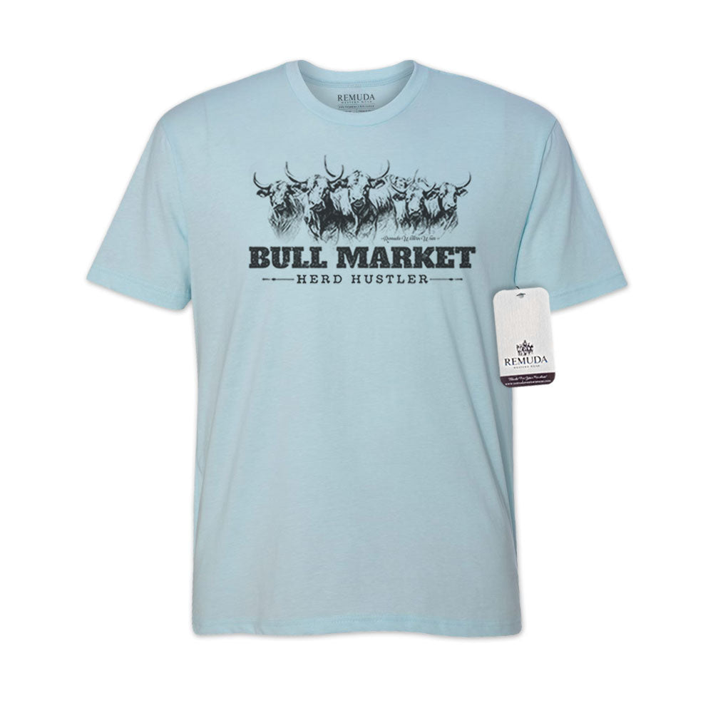 Bull Market Herd Hustler - Adult Unisex Western Tee T-Shirt