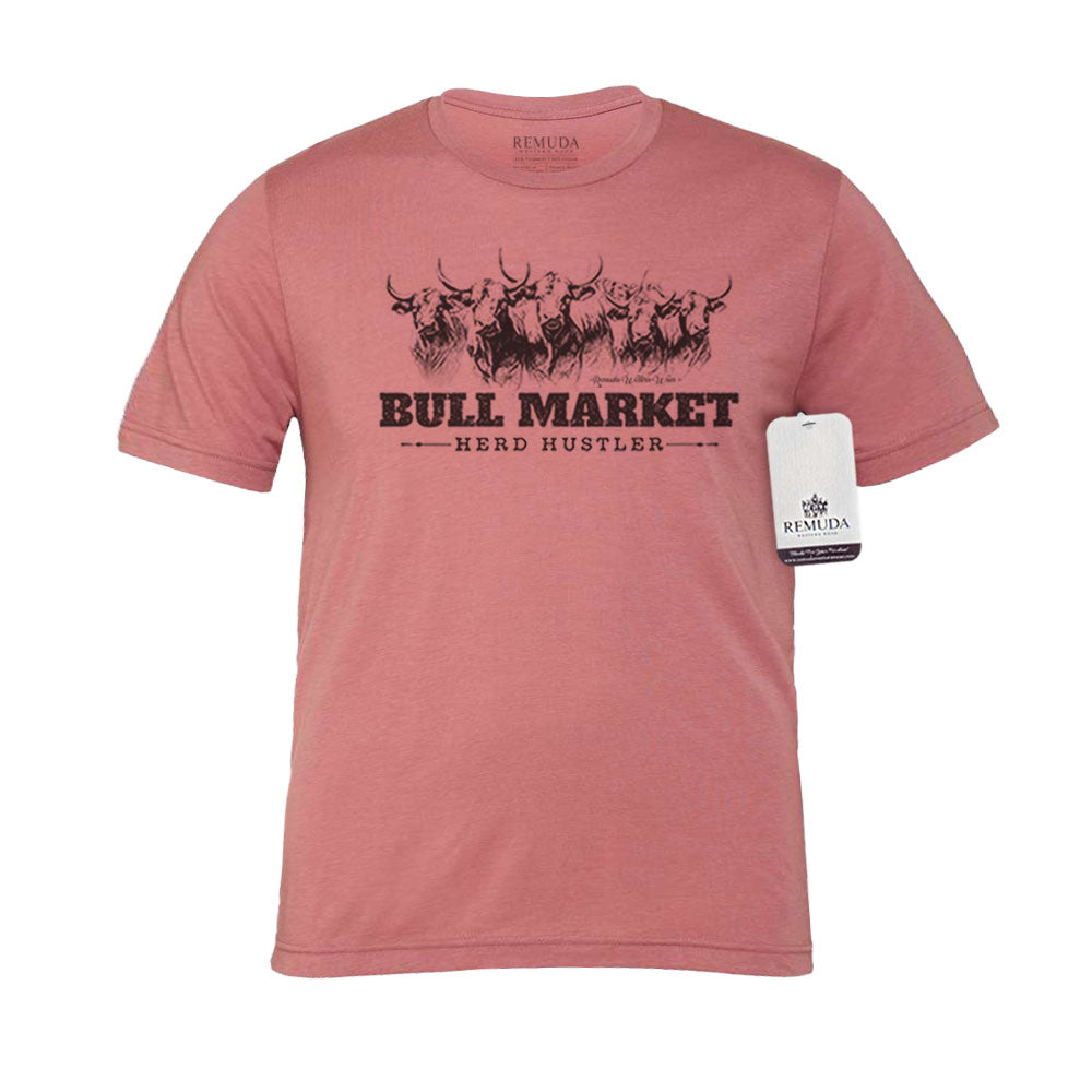 Bull Market Herd Hustler - Adult Unisex Western Tee T-Shirt