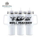 Bull Market Herd Hustler - Insulated Western Tumbler w/ Handle