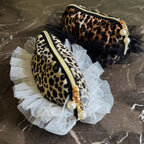 Tulle Laced Leopard Cosmetic Case