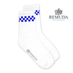 Checkered Adult Unisex Western Crew Socks