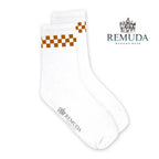 Checkered Adult Unisex Western Crew Socks