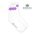 Checkered Adult Unisex Western Crew Socks
