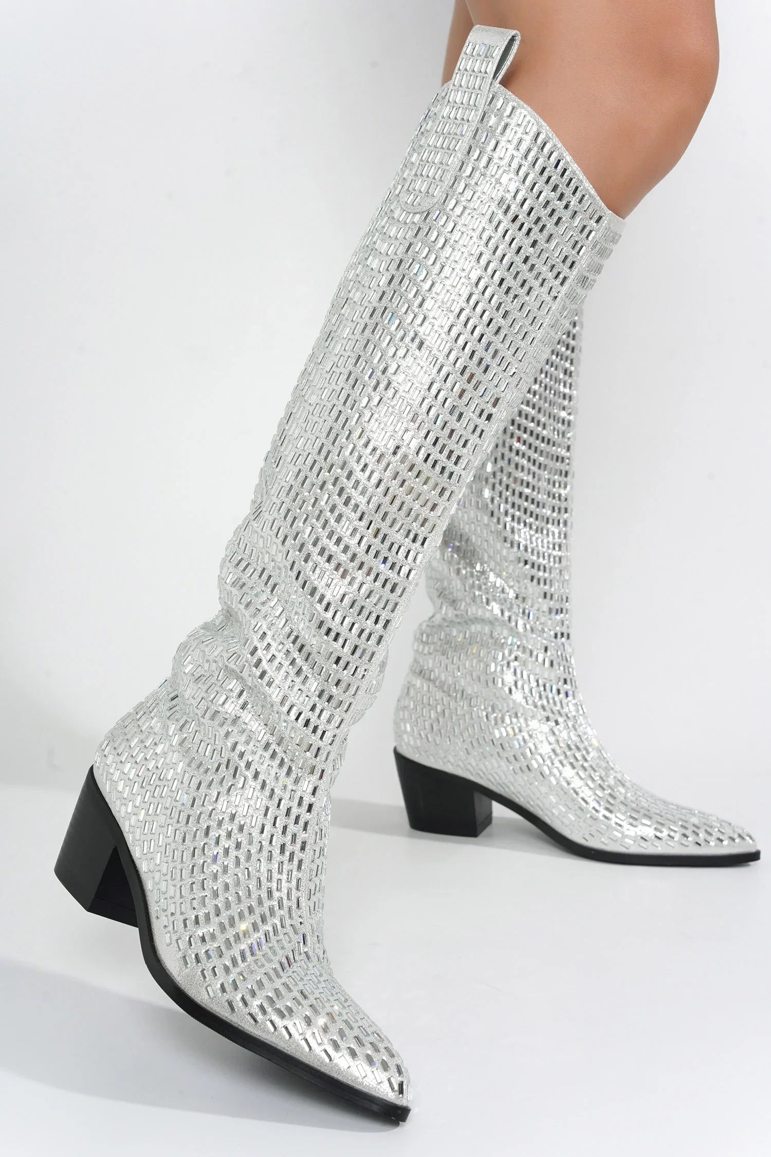 Blazing Boots - Blue or Silver -  Cowgirl Sparkle Holiday Western