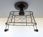 CHICKEN WIRE Farmhouse Ceiling Light - Rectangular