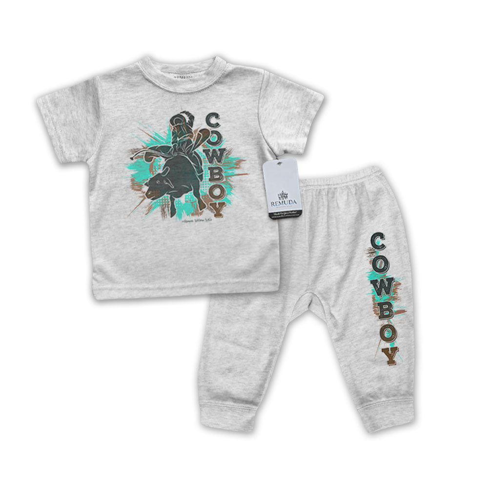 Cowboy Rodeo Bull Rider - Infant 2- Piece Sleepwear Pajamas