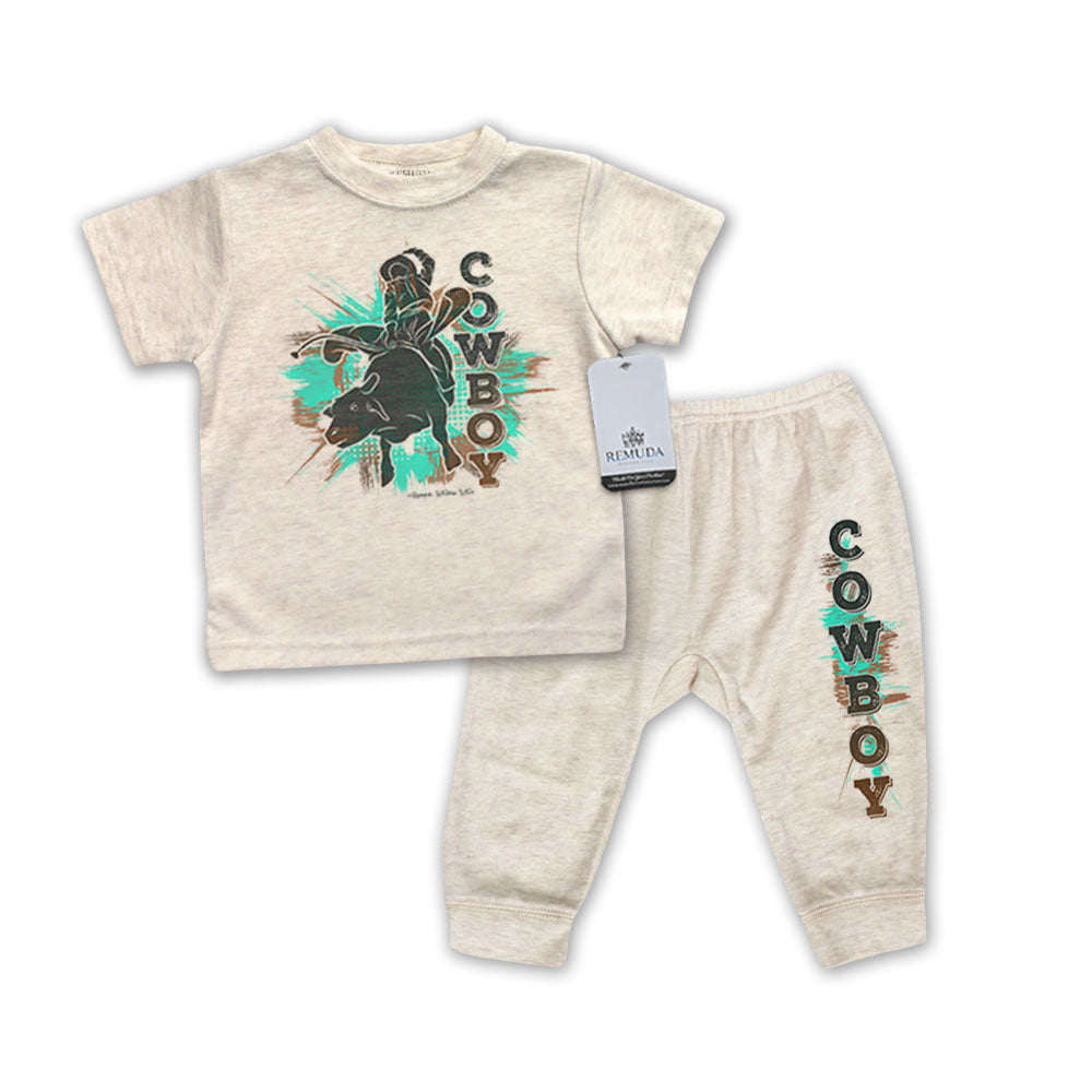 Cowboy Rodeo Bull Rider - Infant 2- Piece Sleepwear Pajamas