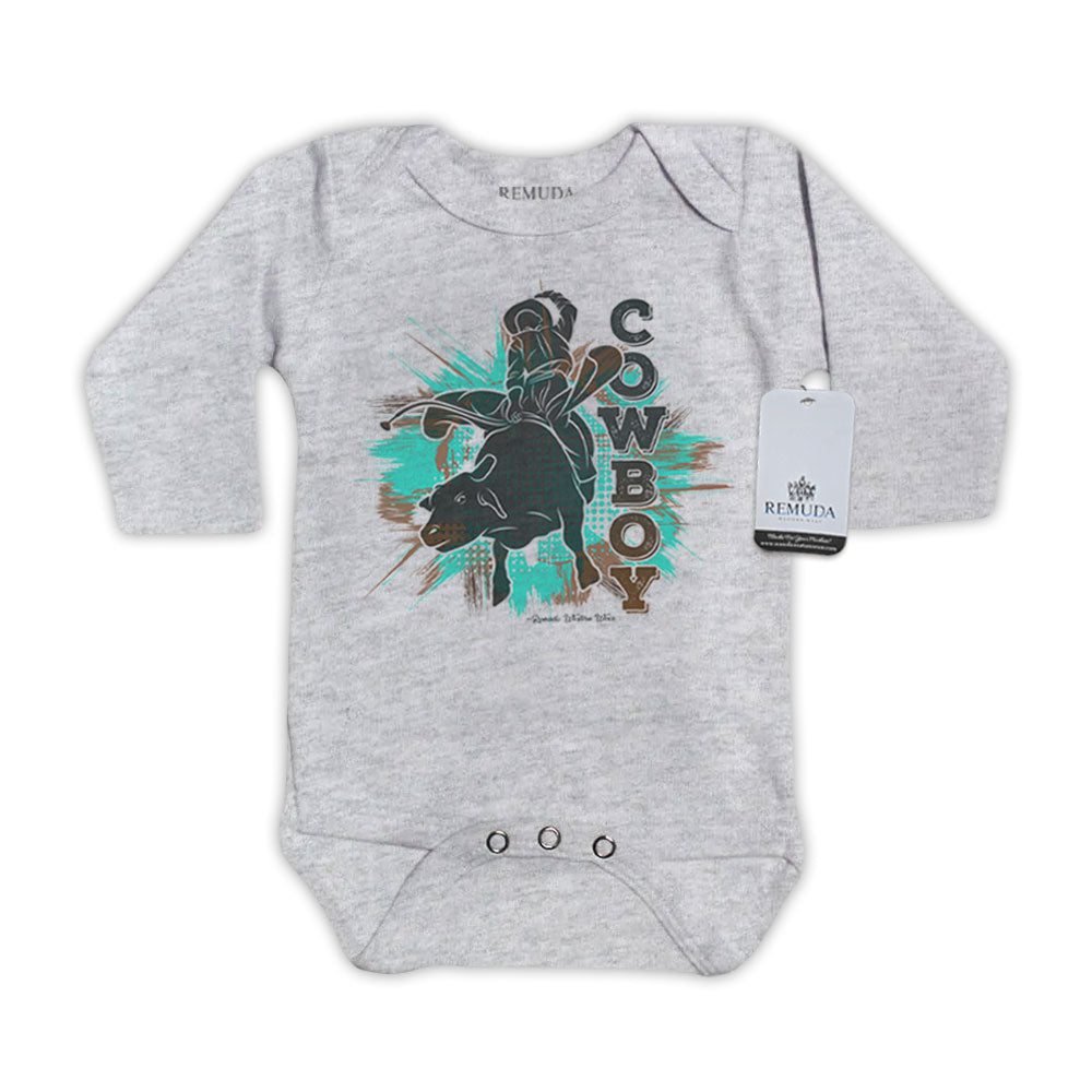 Cowboy Bull Rider - Infant Kids One Piece Western Romper