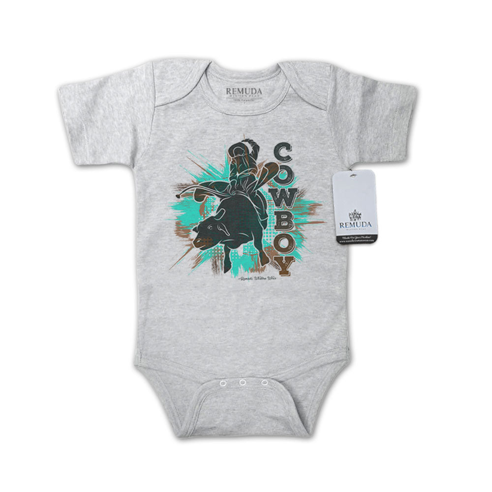Cowboy Bull Rider - Infant Kids One Piece Western Romper