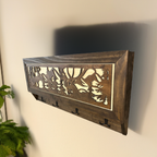Deer Hunter Hidden Gun Storage - Coat Rack Concealment Shelf with Hooks for Coats, Bags, & Hats - Quick Access Hidden Gun Shelf - Hidden Storage Furniture with Secure Magnetic Lock