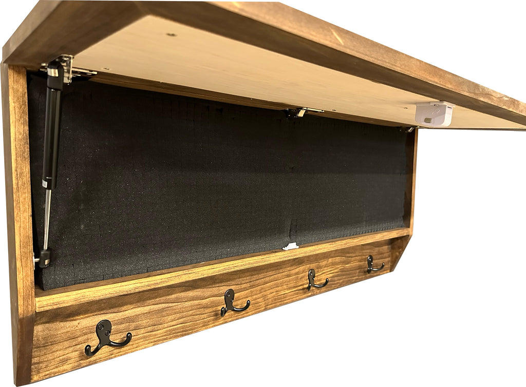 Moose Hunting Hidden Gun Storage Coat Rack Concealment Shelf with Hooks for Coats, Bags, & Hats