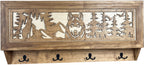 Wolf in the Wild Hidden Gun Storage - Coat Rack Concealment Shelf with Hooks for Coats, Bags, & Hats - Quick Access Hidden Gun Shelf - Secure Magnetic Lock