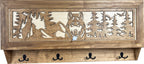 Wolf in the Wild Hidden Gun Storage - Coat Rack Concealment Shelf with Hooks for Coats, Bags, & Hats - Quick Access Hidden Gun Shelf - Secure Magnetic Lock