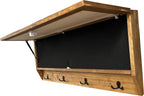 Wolf in the Wild Hidden Gun Storage - Coat Rack Concealment Shelf with Hooks for Coats, Bags, & Hats - Quick Access Hidden Gun Shelf - Secure Magnetic Lock