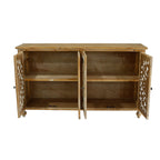 Accent Cabinet With 4 Doors Farmhouse Sideboard Buffet Cabinet