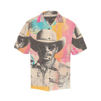 Baha Ranch Retro Pop Western Cool Cowboy Men's Camp Shirt