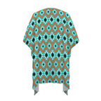 Baha Ranch Turquoise Aztec Duster Kimono Coverup