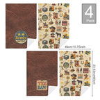 Vintage Cowboy Set of 4 Kitchen Dish Towels Made in America