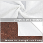 Monogrammed Initial Western Leather Look Saddle Longhorn Cowboy Cowgirl Kitchen Dish Towels Made in America