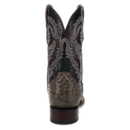 Dan Post Alamosa (Grey/Black)  - Men's Ostrich Skin Leather Cowboy Boots