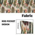 Cactus and Boots Curtains 28"x40" (2-Piece) Made in America