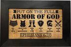 Hidden Gun Cabinet Put On The Full Armor Of God, Secure Concealed Ephesians 6:10 Gun Safe by Bellewood Designs