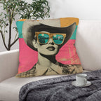 Baha Ranch Retro Pop Western Cool Cowgirl Pillow Case Made in America