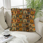 Colores de Mexico Dia de los Muertes Pillow Case Made in America