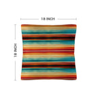 Colores De Mexico Southwest Serape Pillow Case 18x18" Made in America