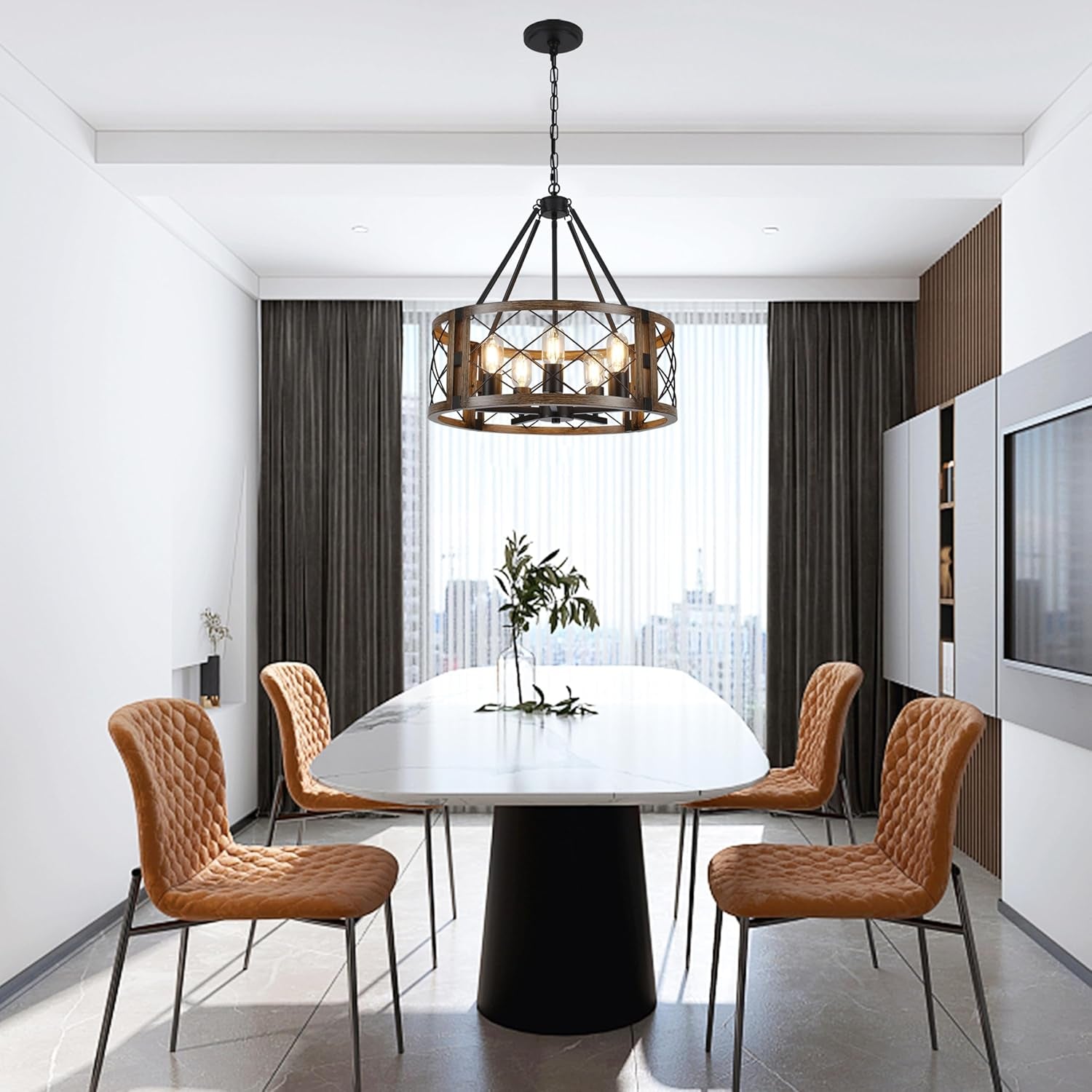 Farmhouse Round Chandelier