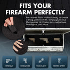 Winter Family Tree Gun Concealment Decor - Handcrafted Wooden Gun Cabinets - Gun Shelf Hidden Storage for Rifles, Shotguns, & Handguns - Quick Access Hidden Wall Safe