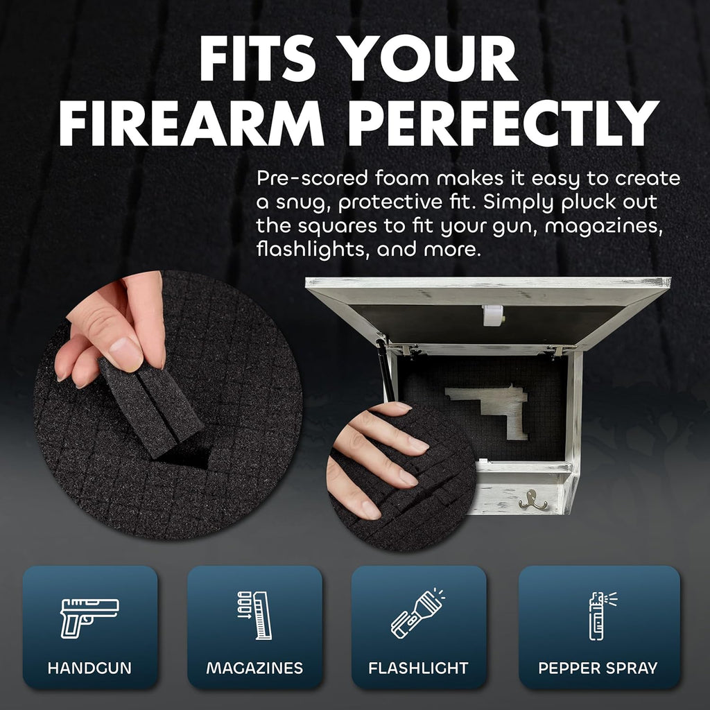 Hidden Gun Safe Coat Rack Snow Mountain Wall Decoration Concealed Shelf Firearm Cabinet