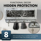 Winter Family Tree Gun Concealment Decor - Handcrafted Wooden Gun Cabinets - Gun Shelf Hidden Storage for Rifles, Shotguns, & Handguns - Quick Access Hidden Wall Safe