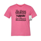 The Voices In My Head Keep Telling Me Get More Horses - Adult Unisex Western Tee T-Shirt