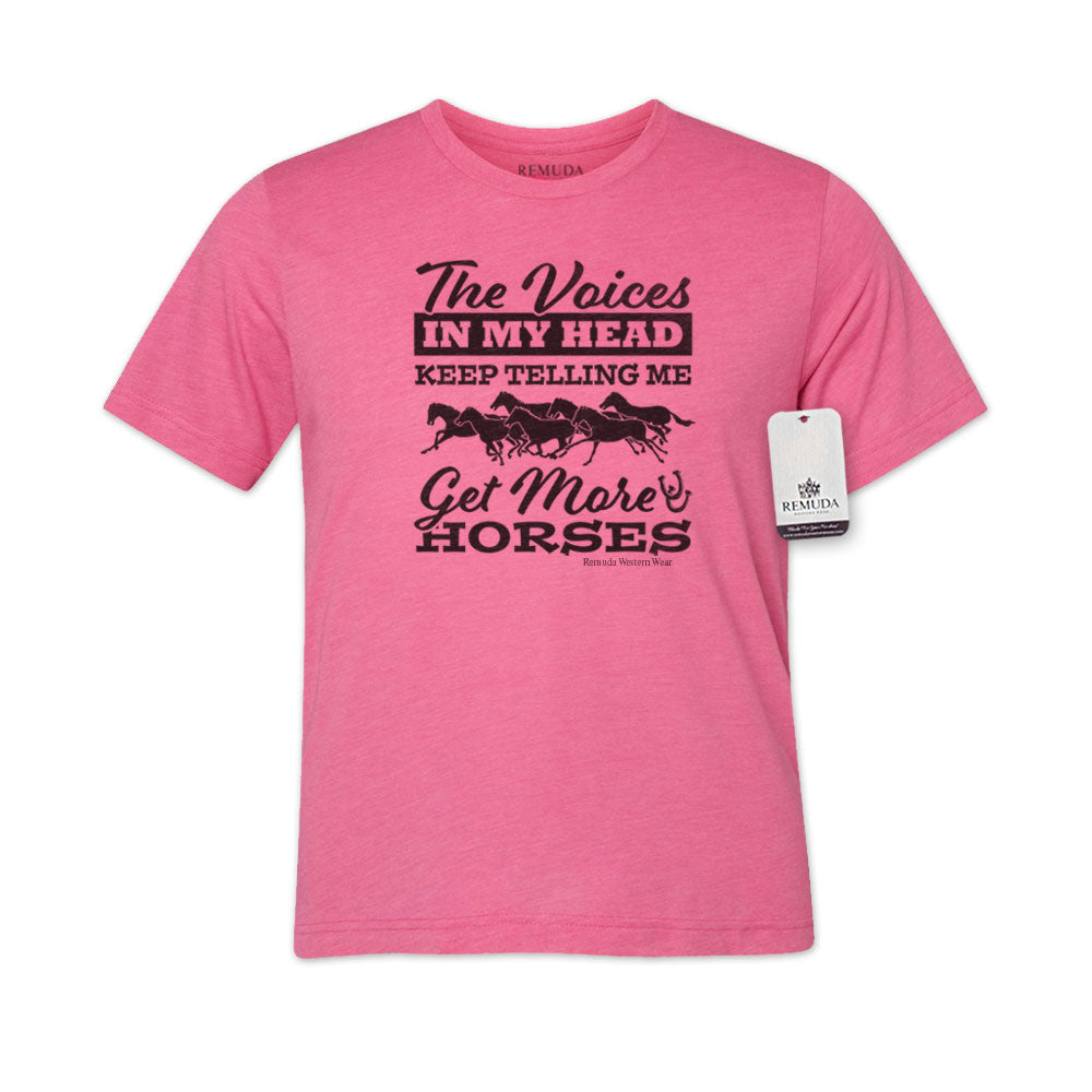 The Voices In My Head Keep Telling Me Get More Horses - Adult Unisex Western Tee T-Shirt