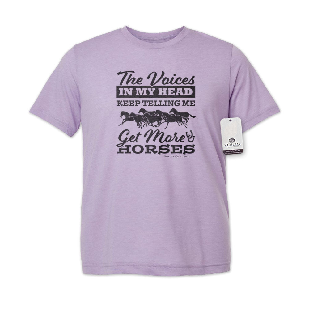 The Voices In My Head Keep Telling Me Get More Horses - Adult Unisex Western Tee T-Shirt