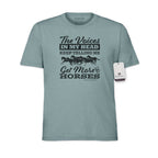 The Voices In My Head Keep Telling Me Get More Horses - Adult Unisex Western Tee T-Shirt