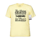 The Voices In My Head Keep Telling Me Get More Horses - Adult Unisex Western Tee T-Shirt
