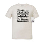 The Voices In My Head Keep Telling Me Get More Horses - Adult Unisex Western Tee T-Shirt