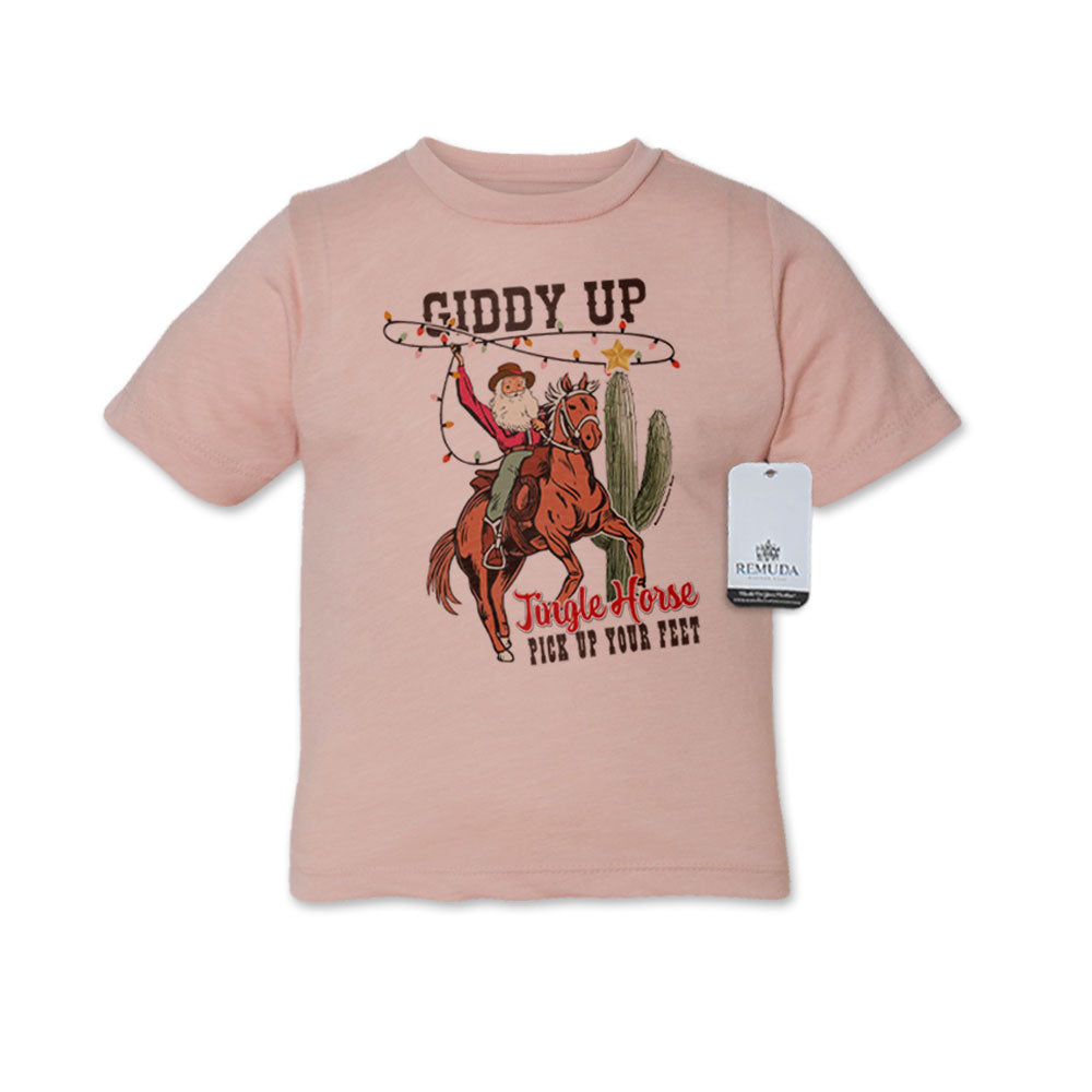 Giddy Up Jingle Horse - Western Toddler Christmas Tee T-Shirt