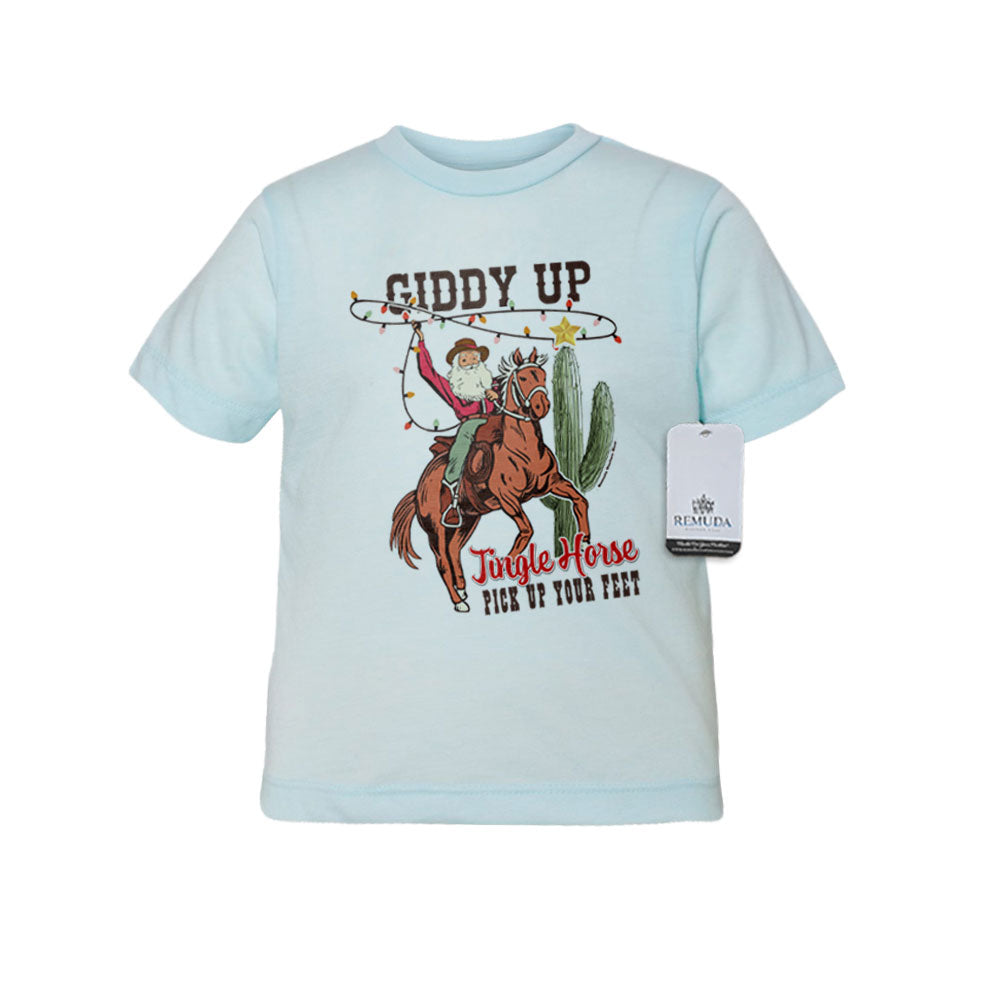 Giddy Up Jingle Horse - Western Toddler Christmas Tee T-Shirt
