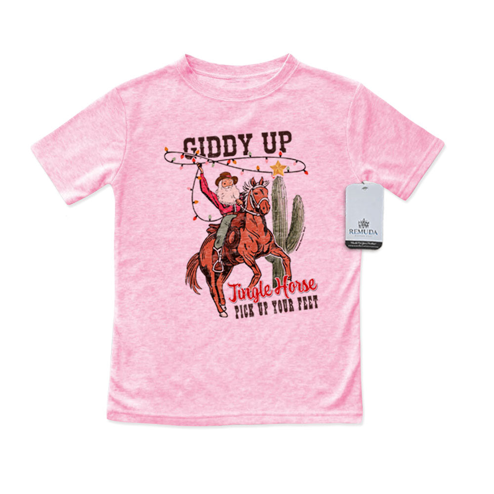 Giddy Up Jingle Horse - Western Toddler Christmas Tee T-Shirt
