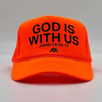 God is With Us Foam Trucker - Neon Orange