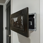 Decorative Cow Farm Wall-Mounted Secure Gun Cabinet - Gun Safe To Securely Store Your Gun & Home Self Defense Gear