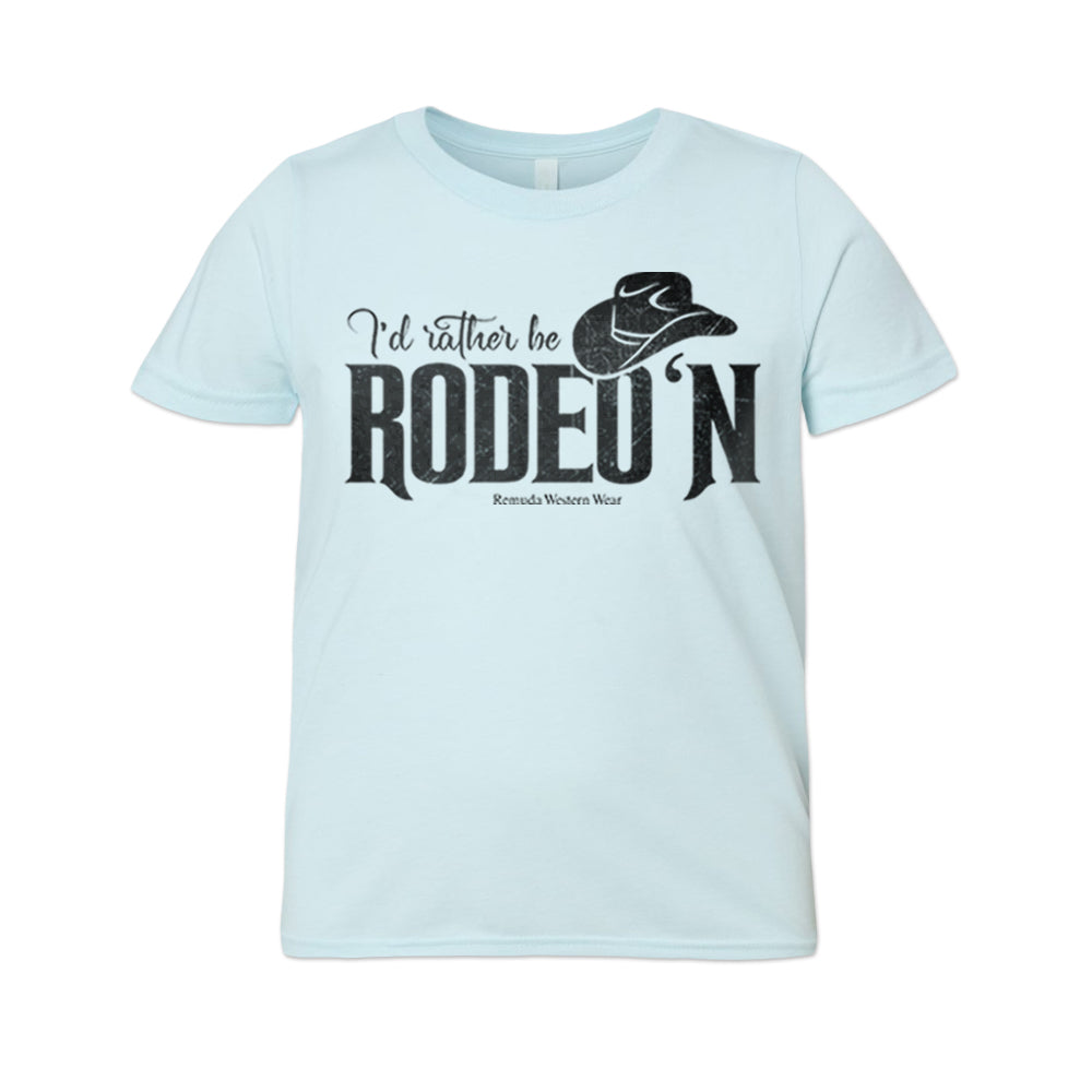 I'd Rather Be Rodeo'n - Youth Western Tee