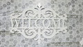 Elegant Welcome Metal Sign for Porch or Front Door – Decorative Plasma Cut Steel Wall Plaque